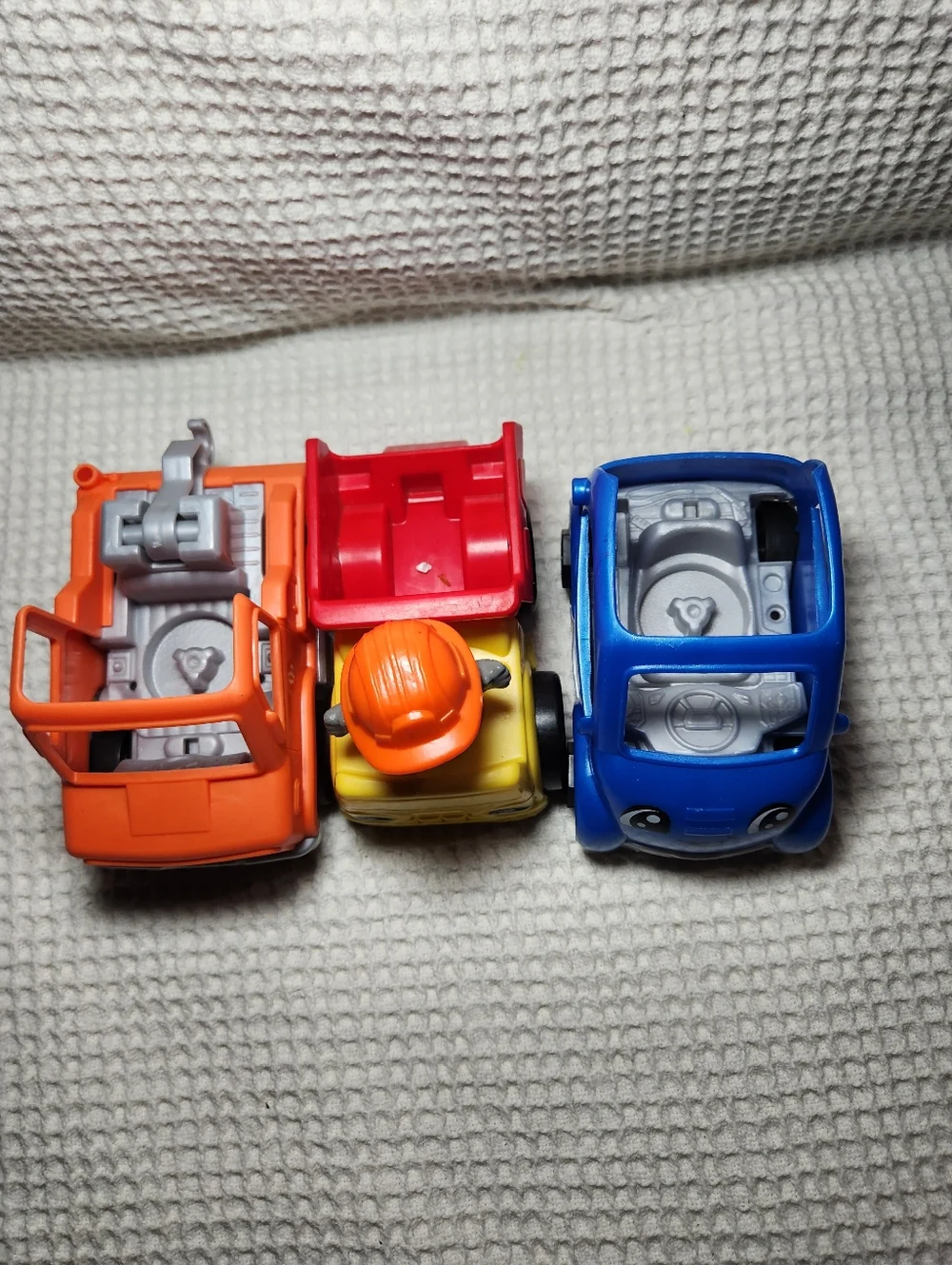 Fisher-Price Little People Vehicle Set Dump Truck, Tow Truck, And Figure